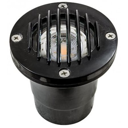 Dabmar Lighting 20 watt Fiberglass Well Light with Grill - MR16; Black - 12V FG317-B
